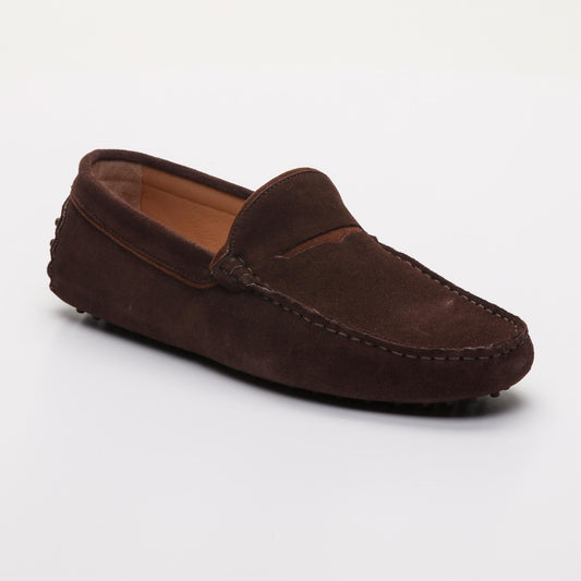 DARREN mocassins classiques chocolat et camel
