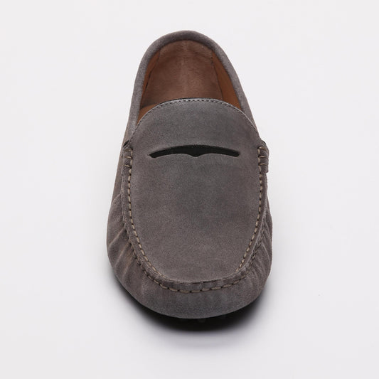 DARREN mocassins classiques gris foncé et noir