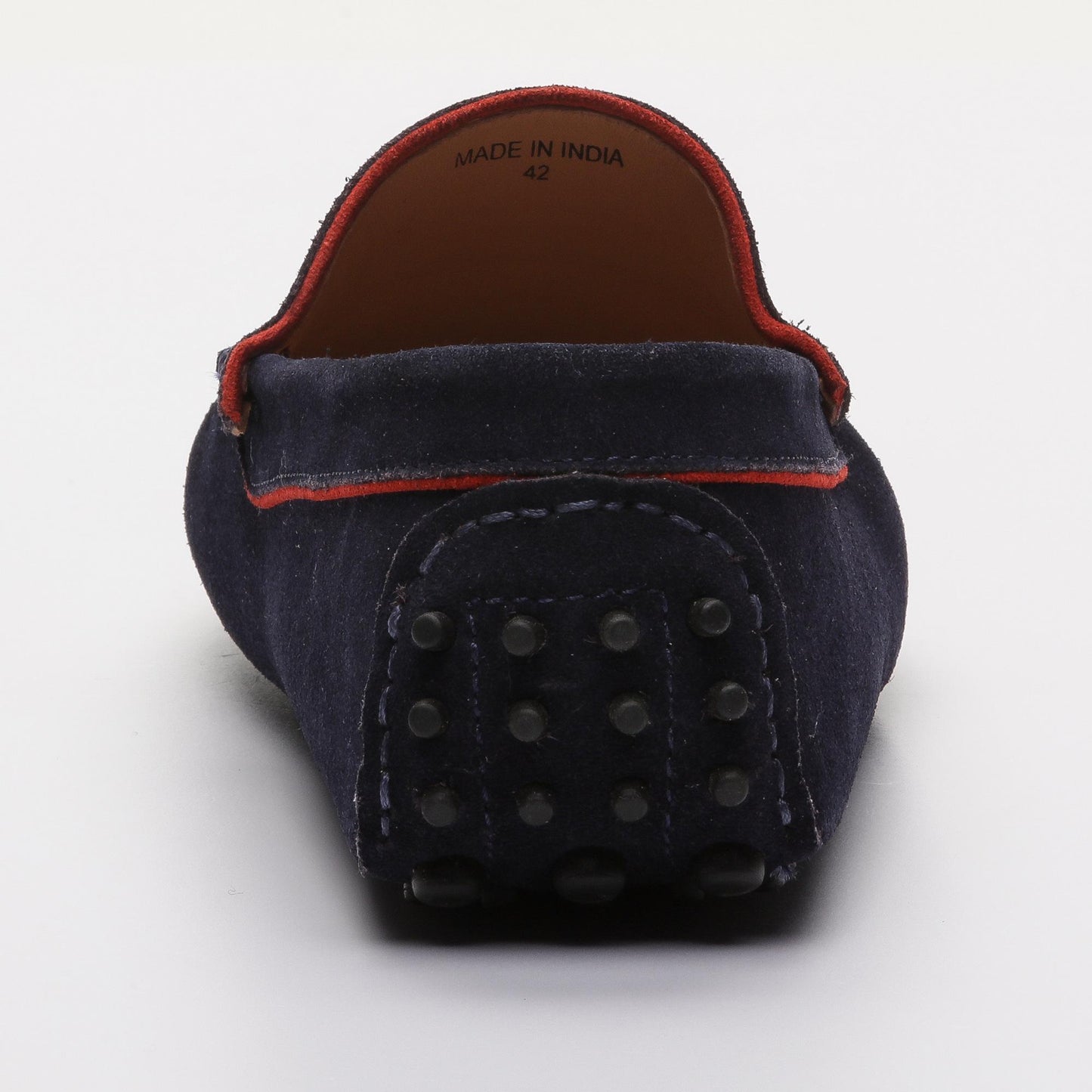 DARREN mocassins classiques marine et rouge