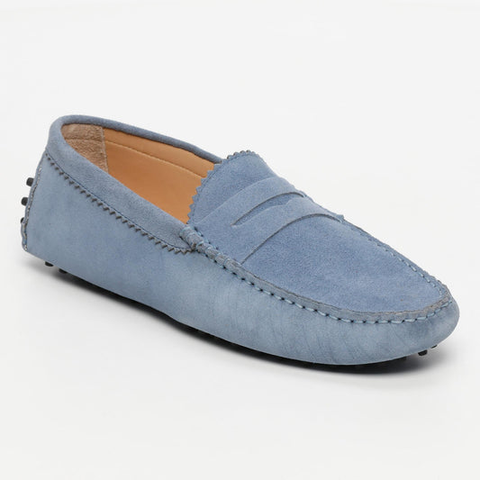 DENNIS mocassins classiques bleu denim