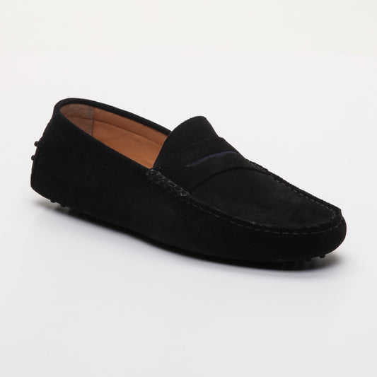 DRAKE mocassins classiques noir et océan