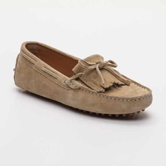 EMMA mocassins à lacets beige