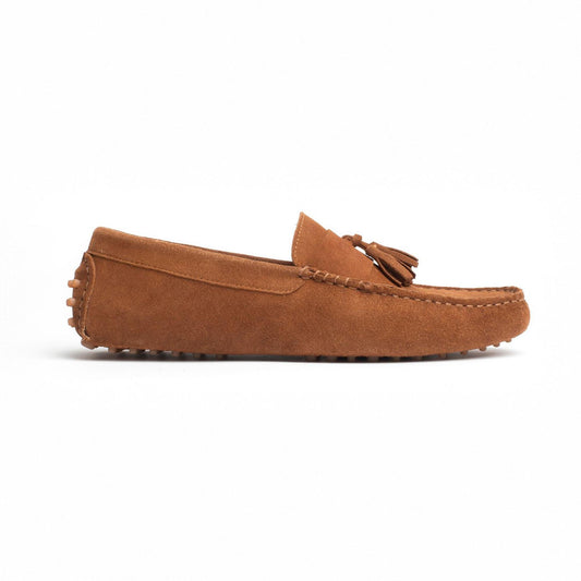 FRED mocassins à pompons camel