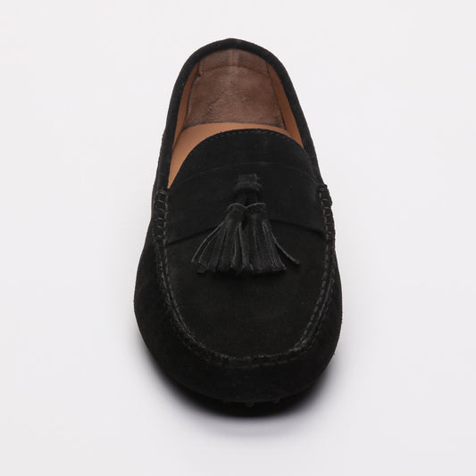 FRED mocassins à pompons noir