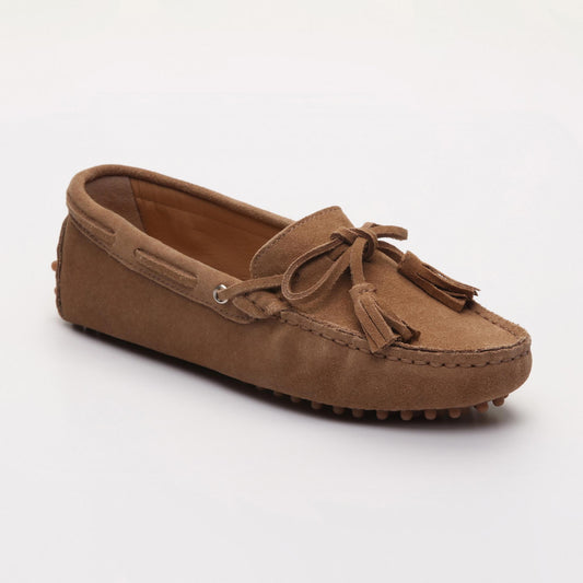JANUARY mocassins à pompons creme