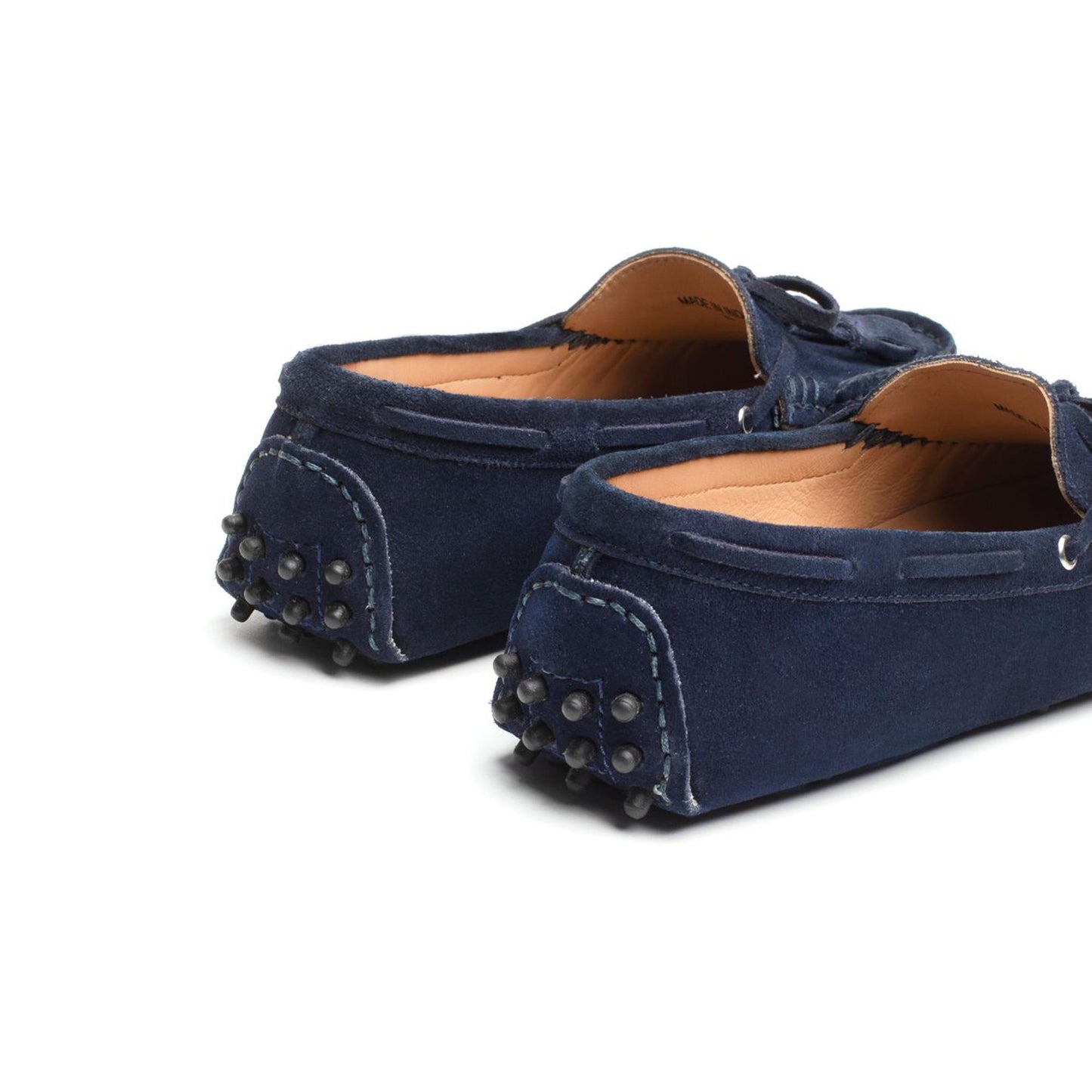 JANUARY mocassins à pompons marine