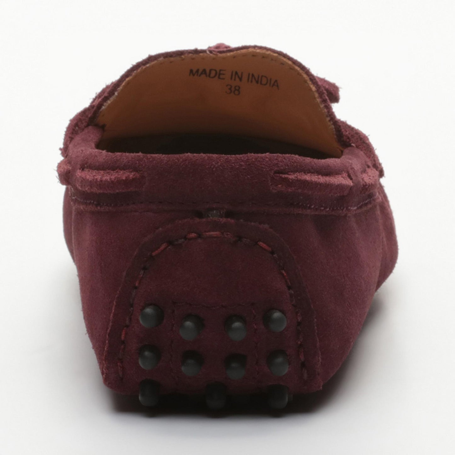 JANUARY mocassins à pompons violet foncé