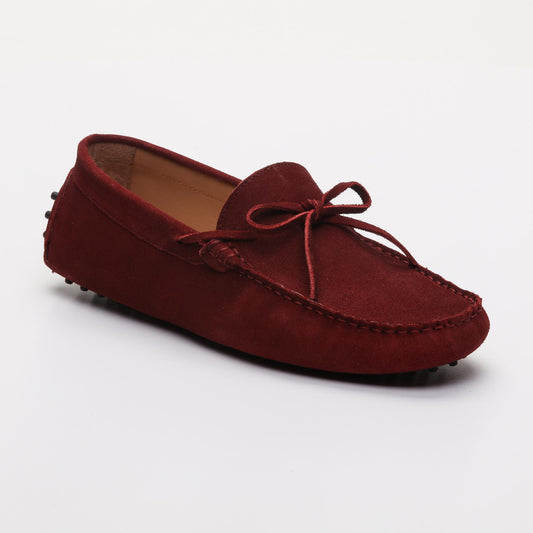 JOHNNY mocassins à lacets bordeaux