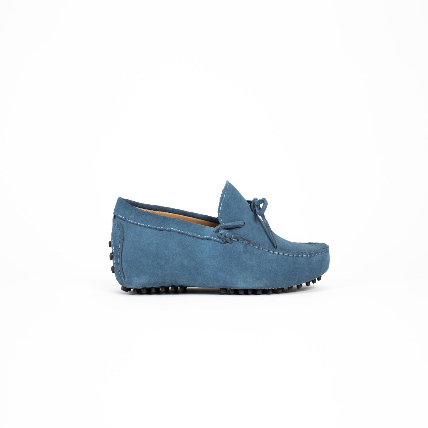 JOHNNY mocassins à lacets gris bleu