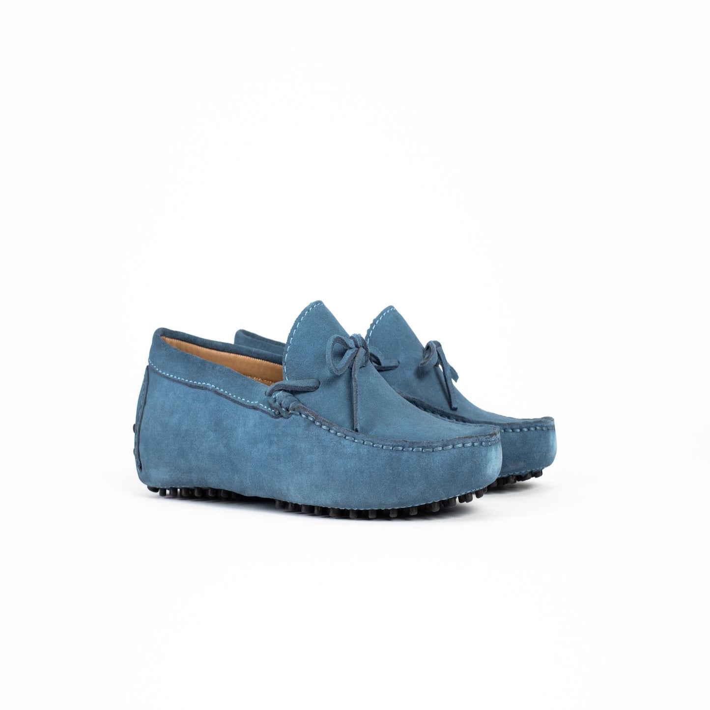 JOHNNY mocassins à lacets gris bleu