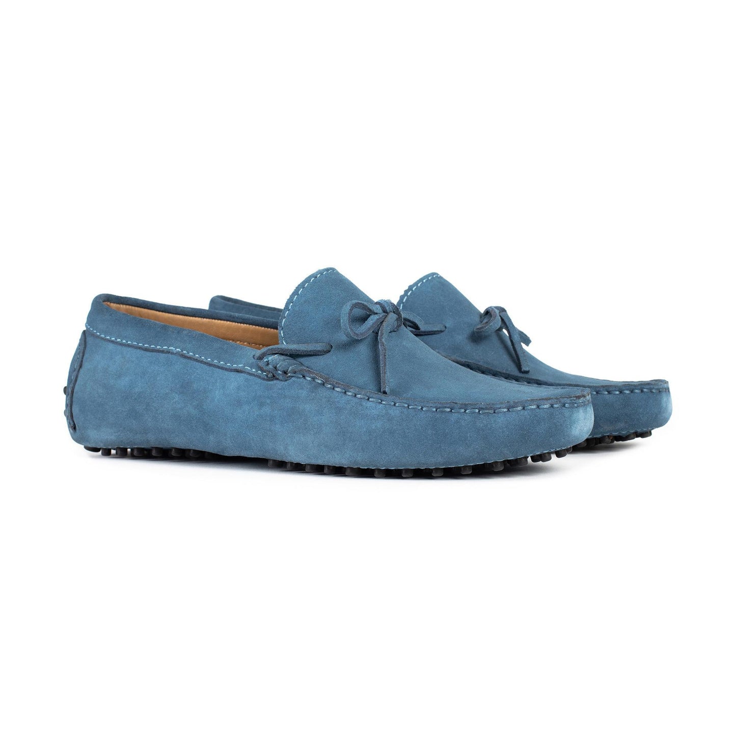 JOHNNY mocassins à lacets gris bleu
