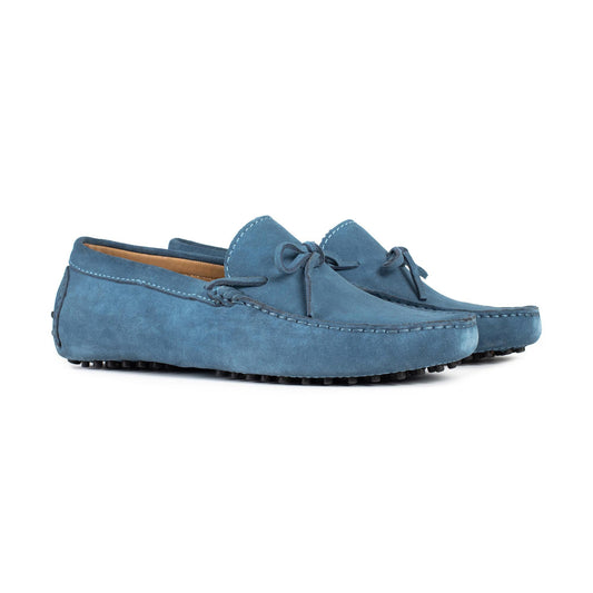 JOHNNY mocassins à lacets gris bleu