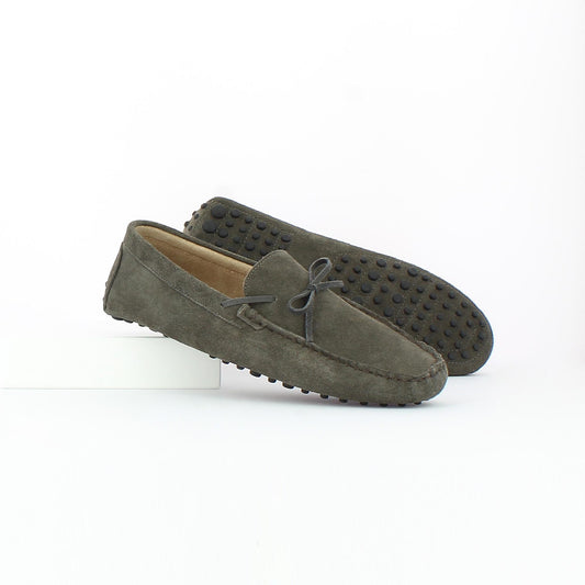 JOHNNY mocassins à lacets gris foncé