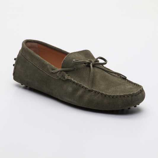 JOHNNY mocassins à lacets kaki