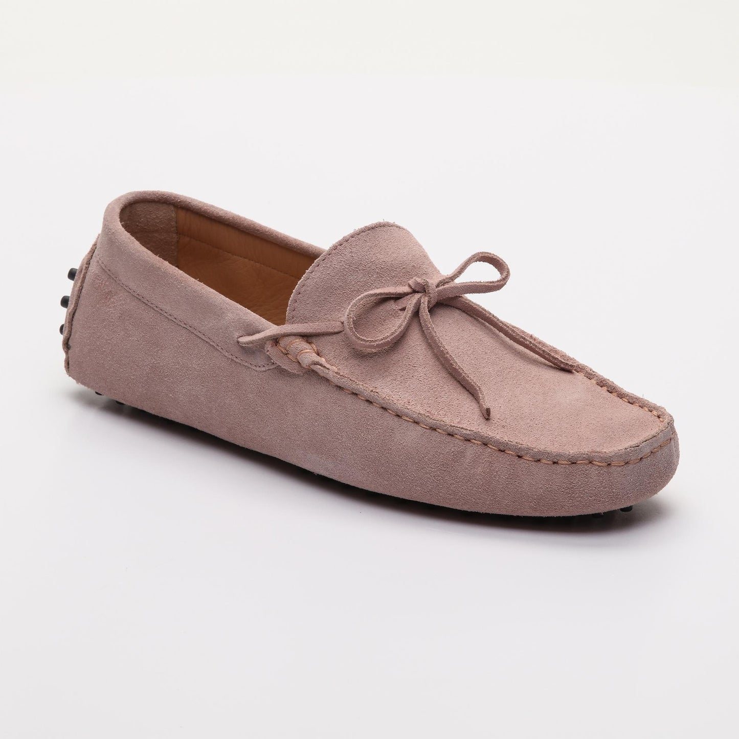 JOHNNY mocassins à lacets rose clair