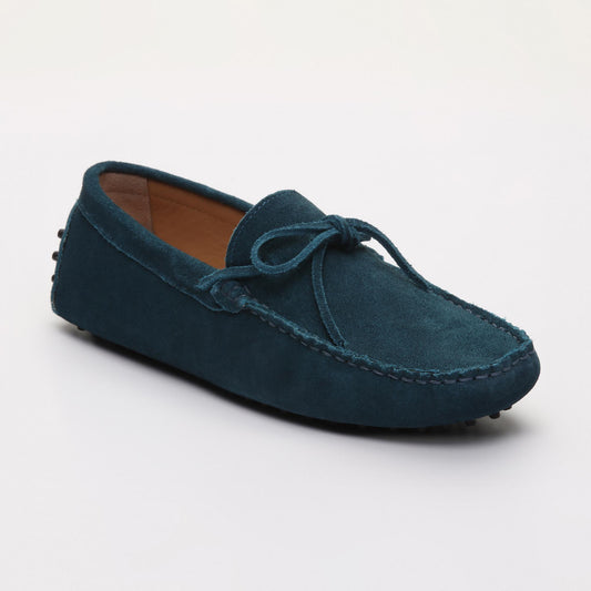 JOHNNY mocassins à lacets turquoise foncé