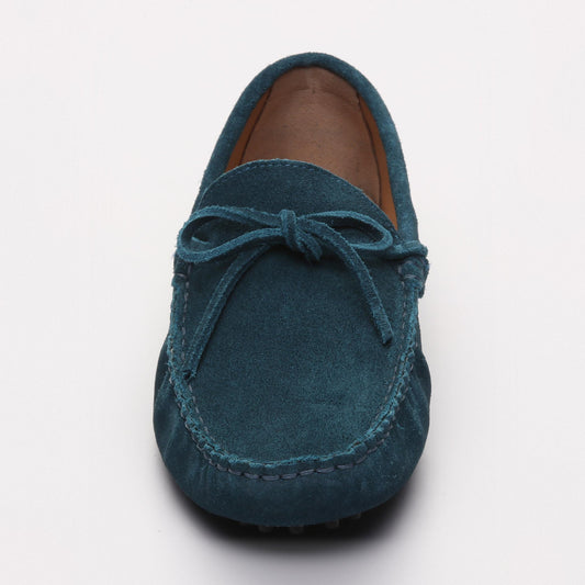 JOHNNY mocassins à lacets turquoise foncé