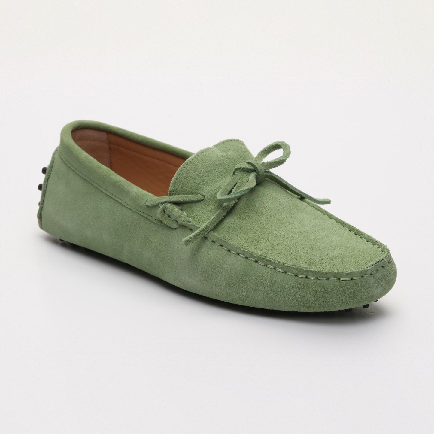 JOHNNY mocassins à lacets vert clair