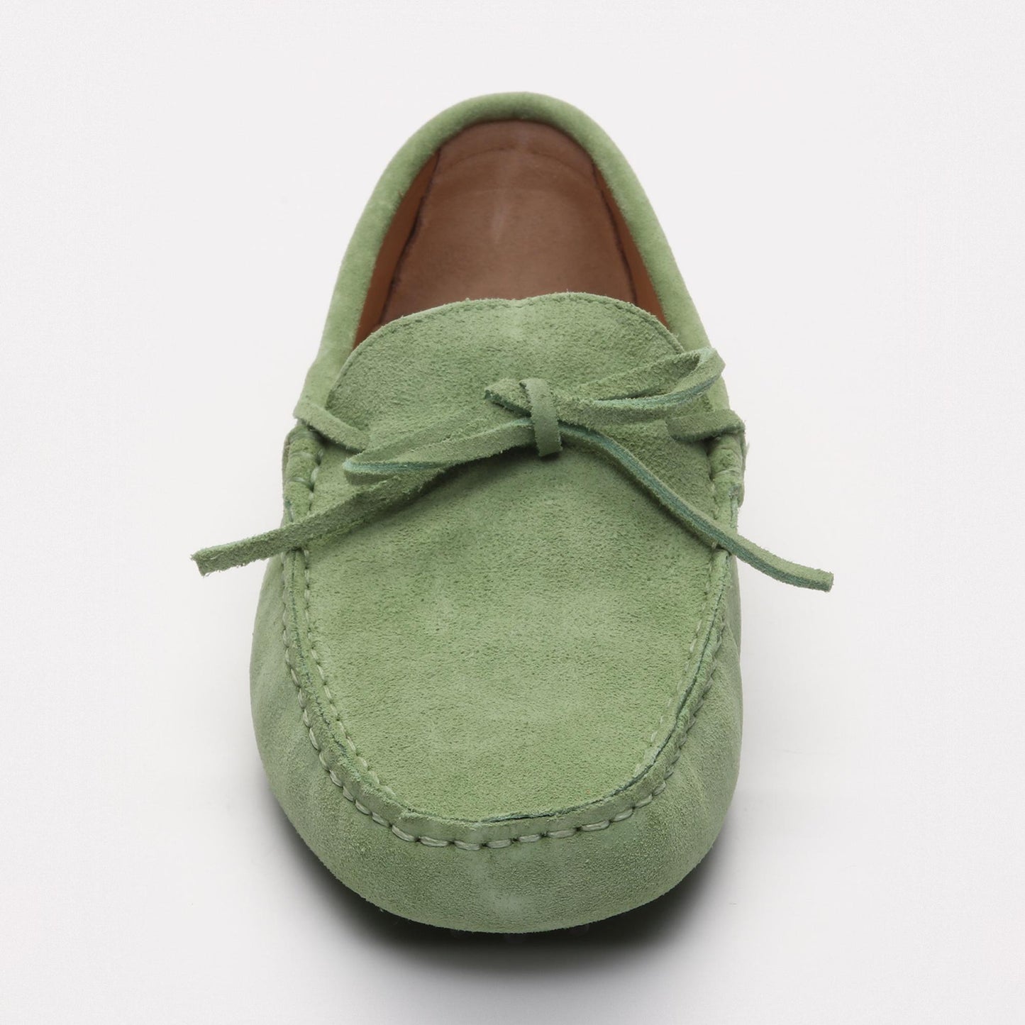 JOHNNY mocassins à lacets vert clair