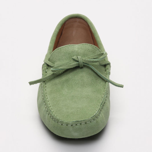 JOHNNY mocassins à lacets vert clair