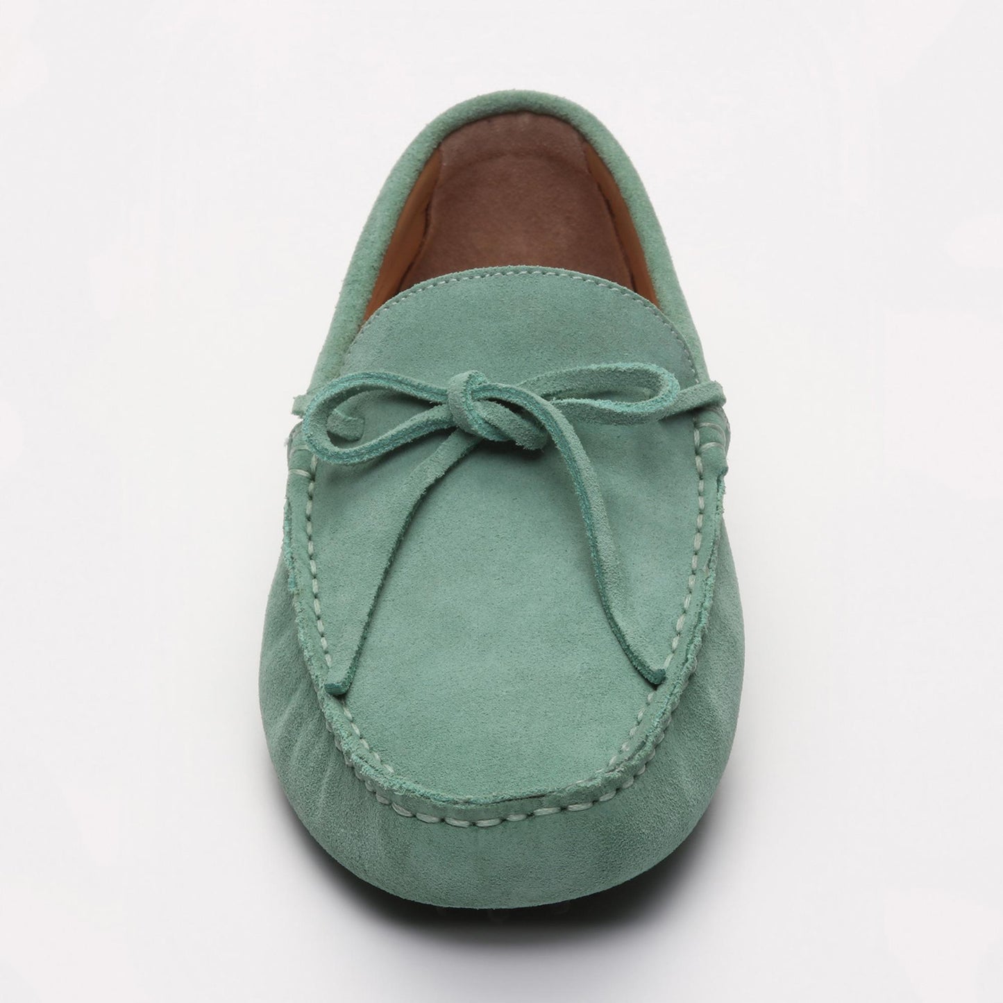 JOHNNY mocassins à lacets vert passé