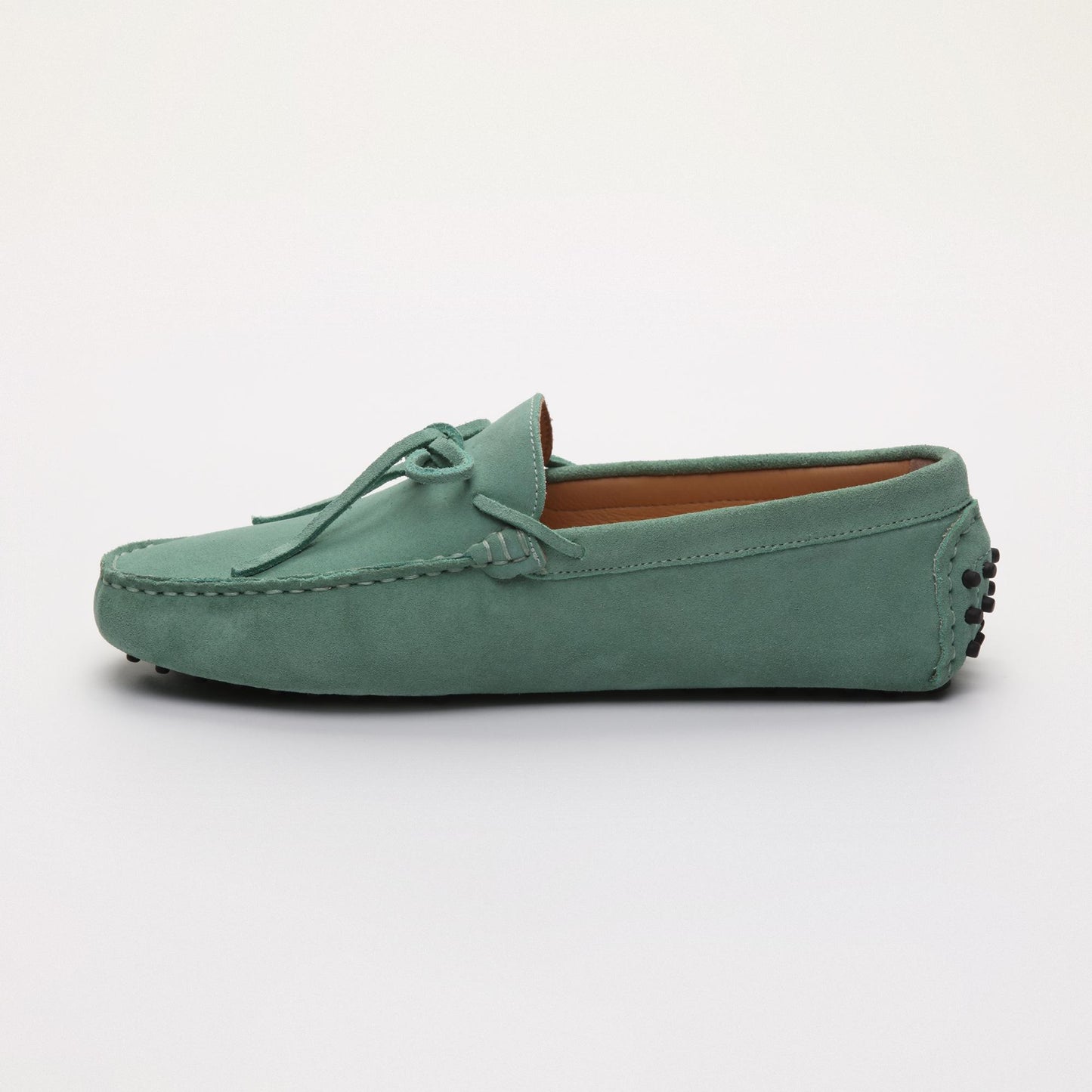 JOHNNY mocassins à lacets vert passé