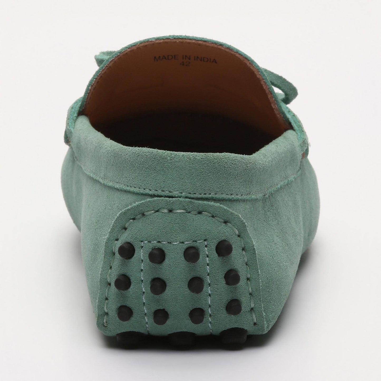 JOHNNY mocassins à lacets vert passé