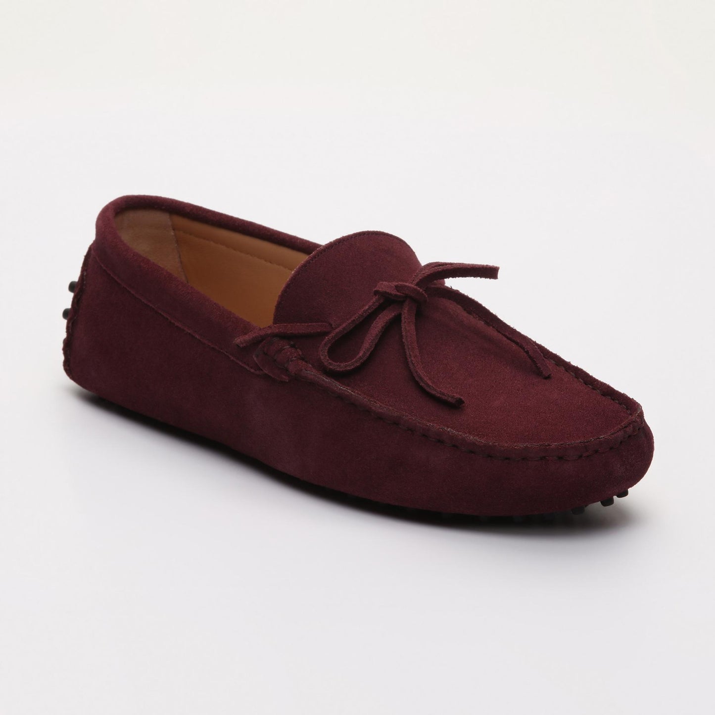 JOHNNY mocassins à lacets violet foncé
