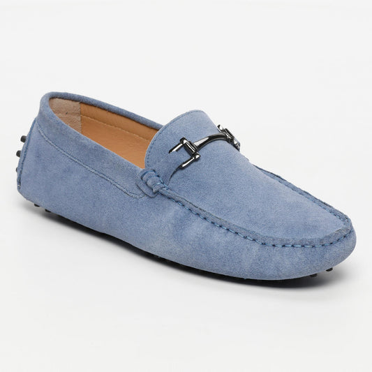 LUKE mocassins fantaisies bleu denim
