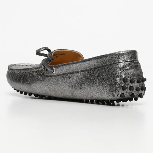 NEWTON mocassins à lacets argent foncé