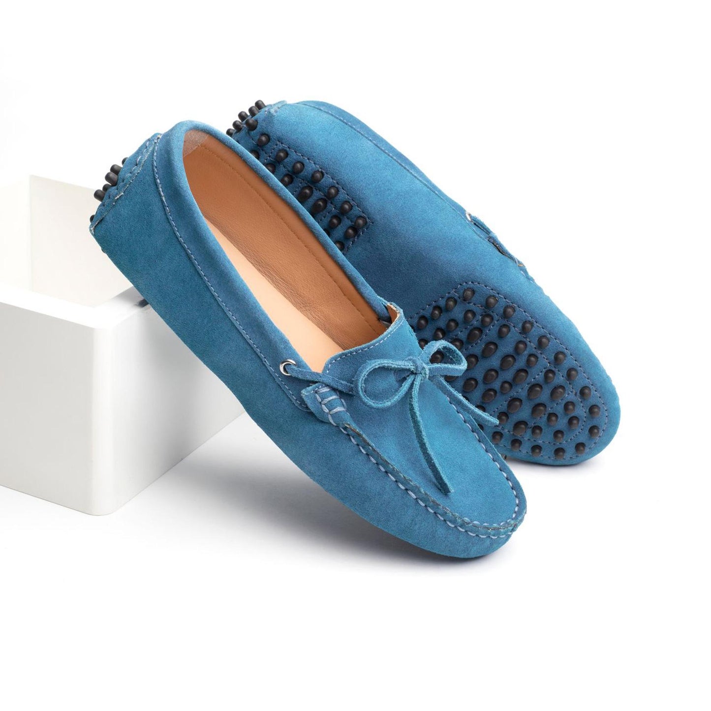 NEWTON mocassins à lacets bleu électrique