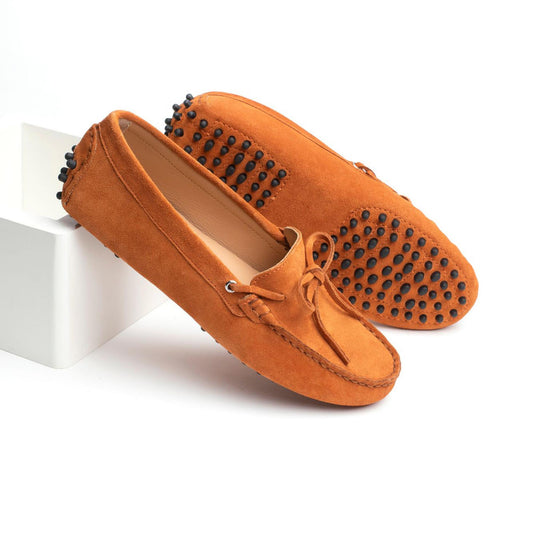 NEWTON mocassins à lacets orange