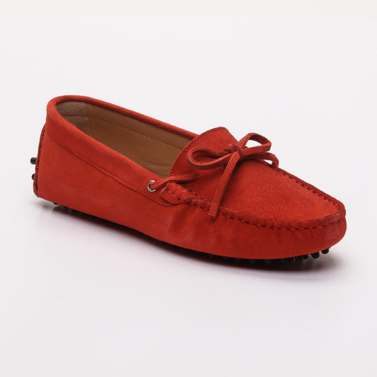 NEWTON mocassins à lacets rouge