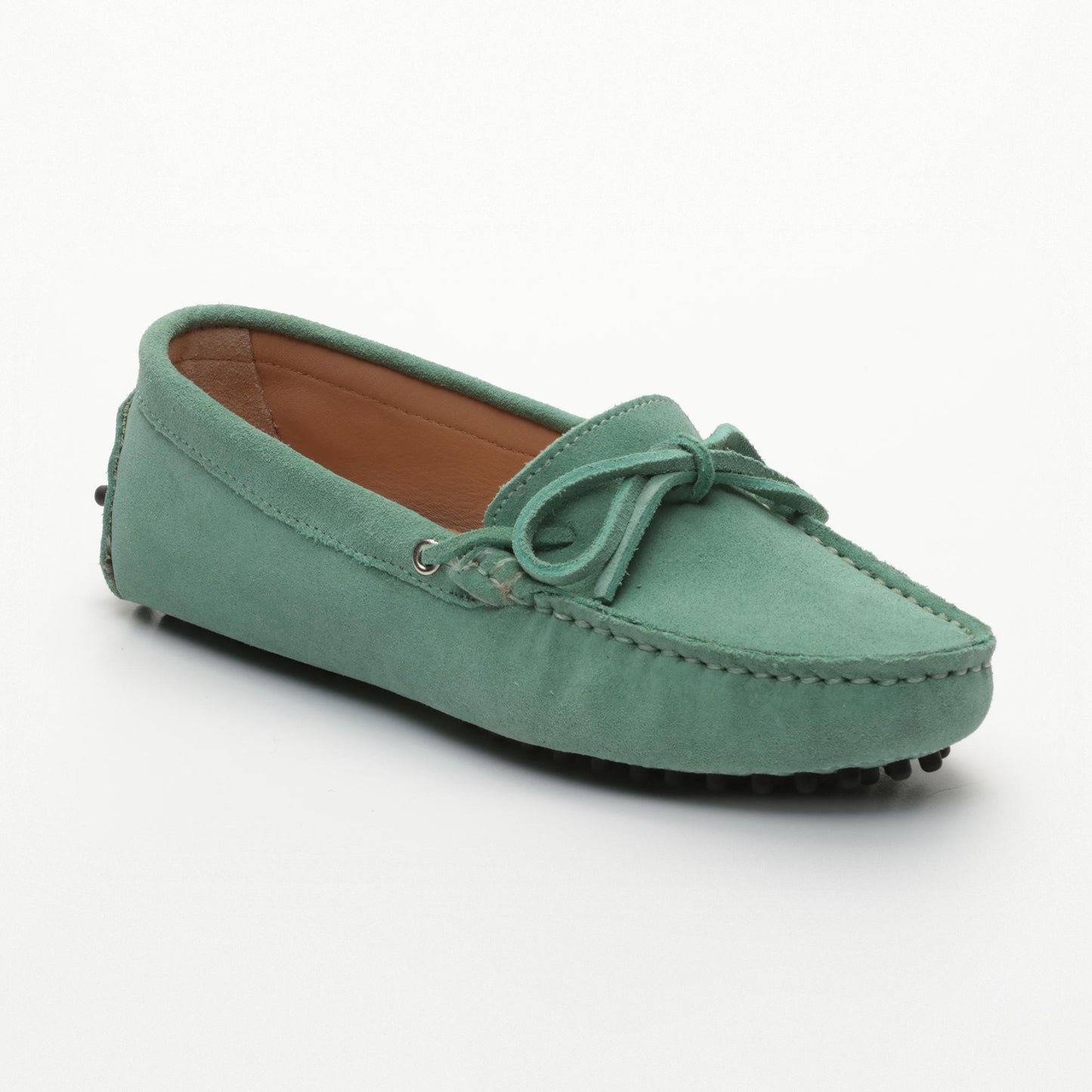 NEWTON mocassins à lacets vert passé