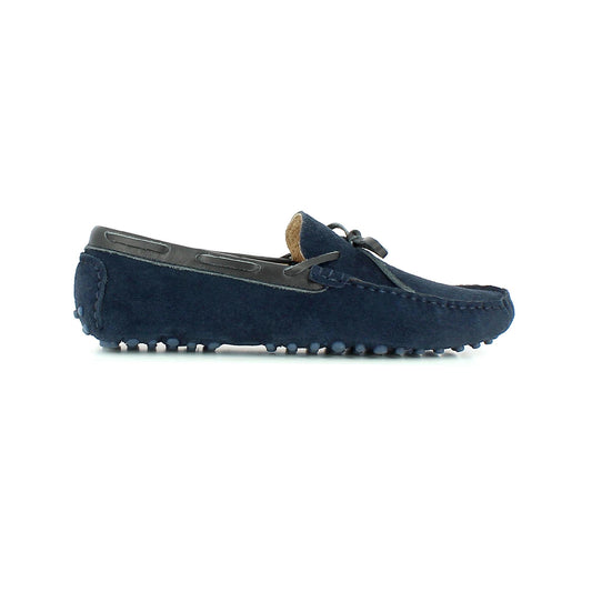 POWELL mocassins à lacets marine et noir