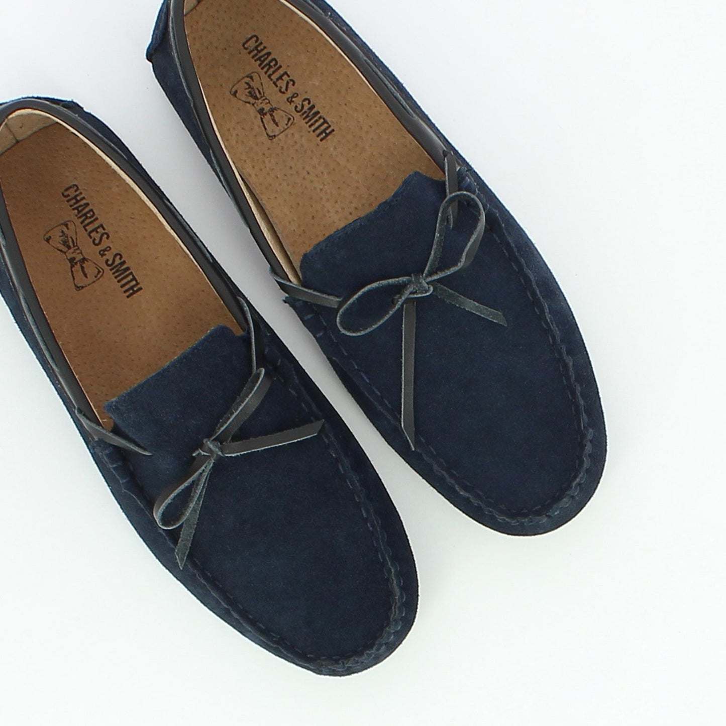 POWELL mocassins à lacets marine et noir