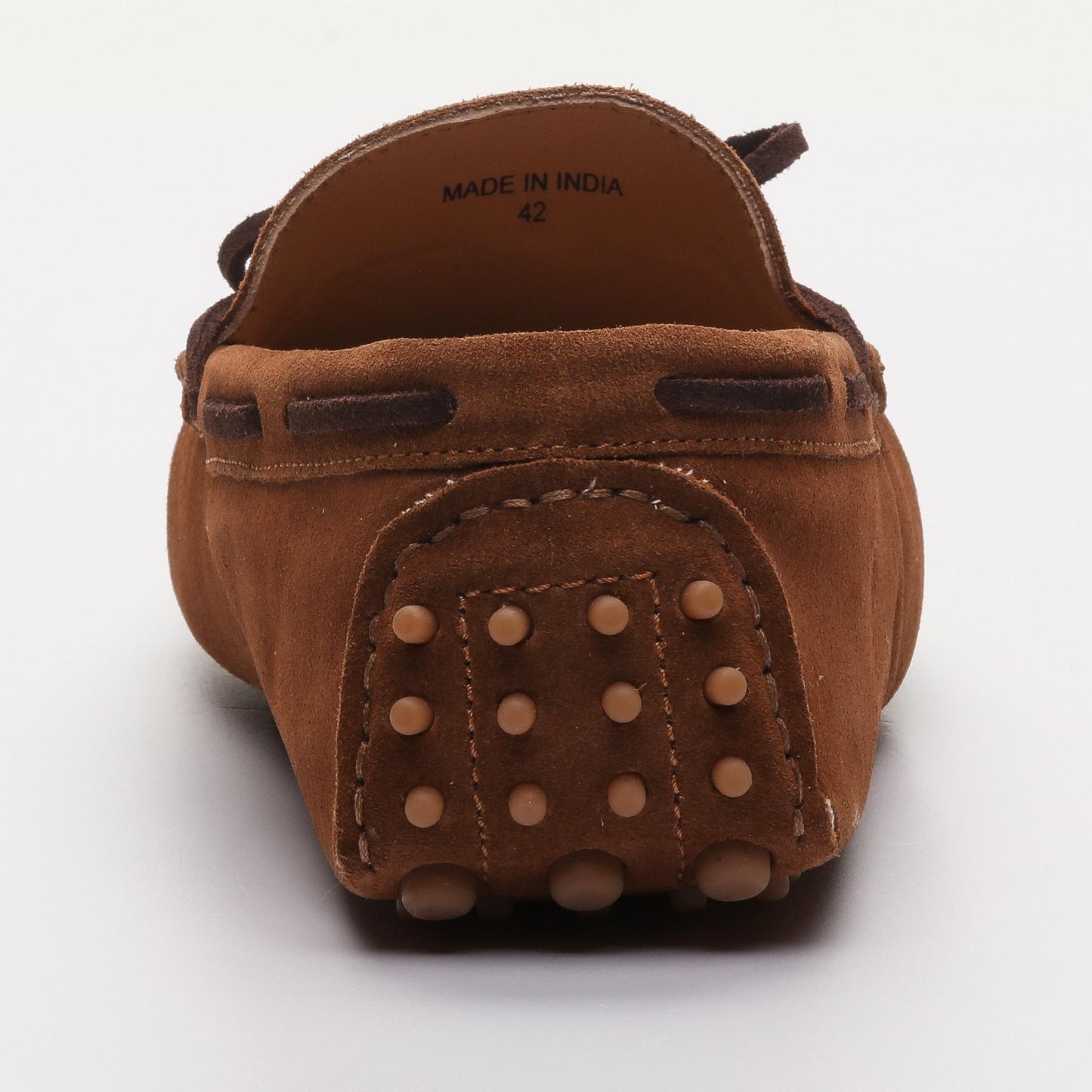 QUID mocassins à lacets camel et chocolat