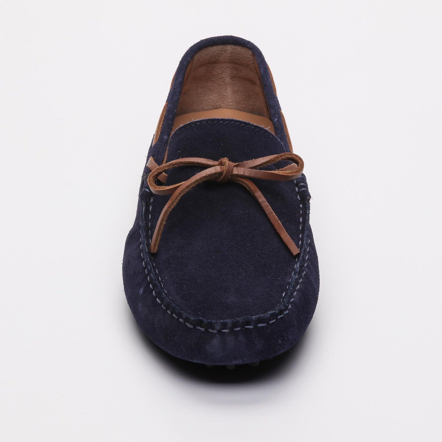 QUID mocassins à lacets marine et camel