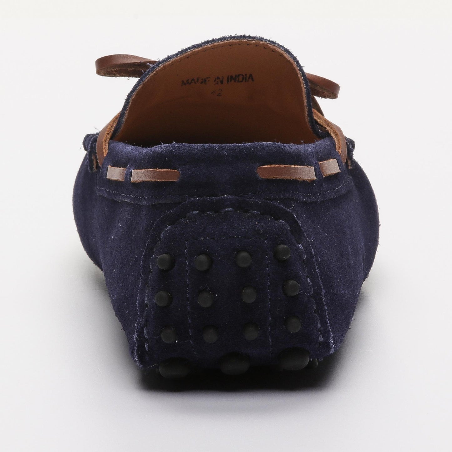 QUID mocassins à lacets marine et camel