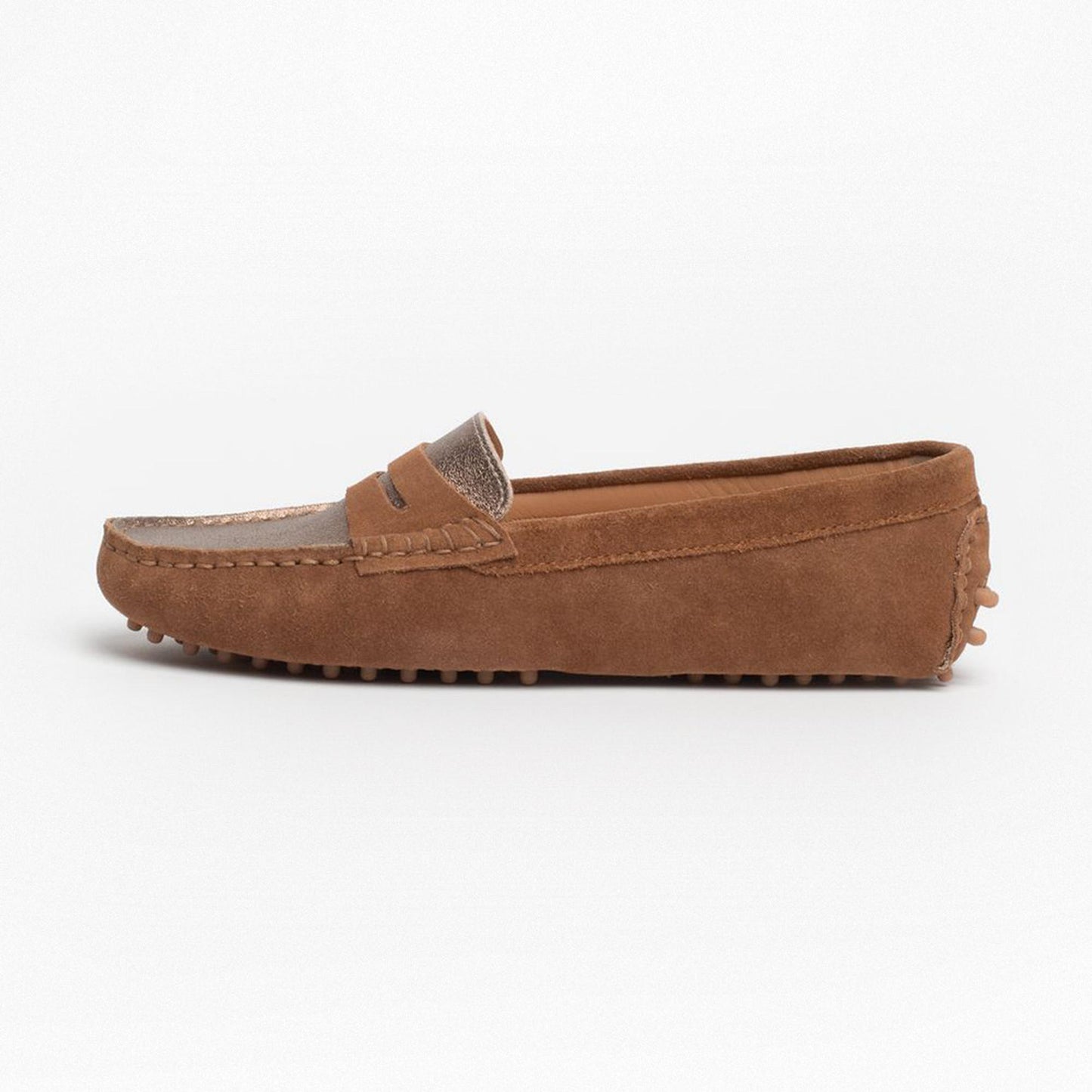THANDIE mocassins classiques camel et bronze