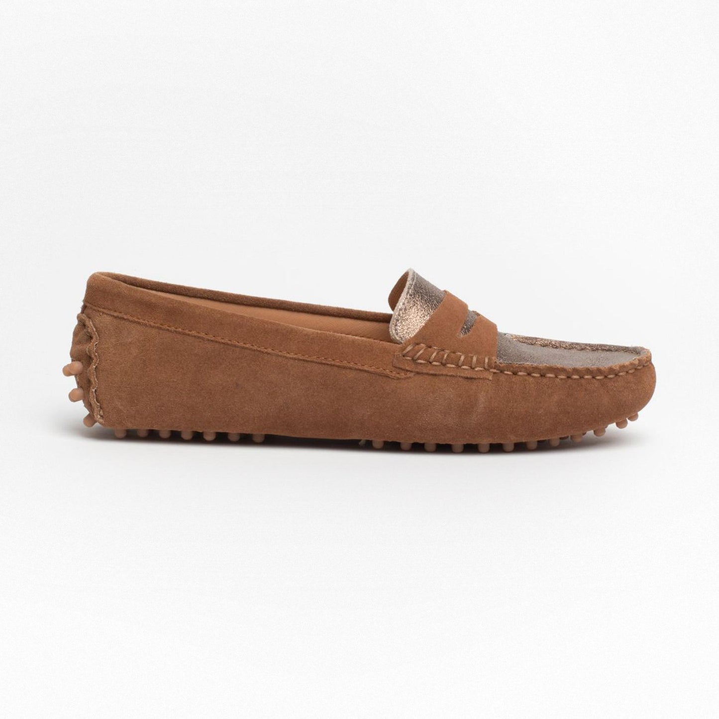 THANDIE mocassins classiques camel et bronze