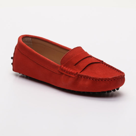 THANDIE mocassins classiques rouge