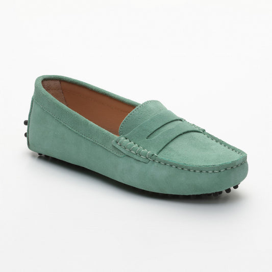 THANDIE mocassins classiques vert passé