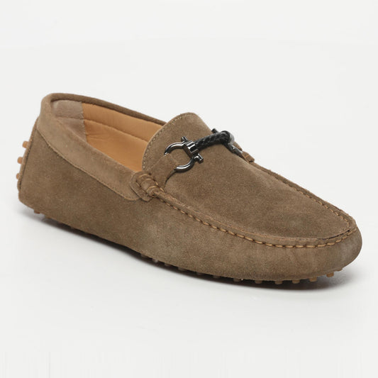 TRENTON mocassins fantaisies kaki brun